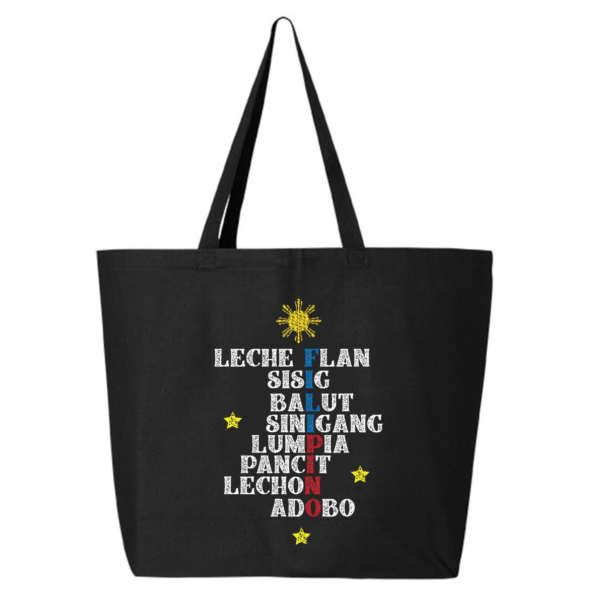 Fun Festive Yummy Filipino Traditional Food 25L Jumbo Tote