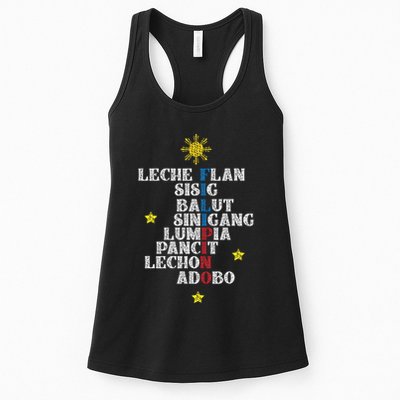 Fun Festive Yummy Filipino Traditional Food Womens Tank Top