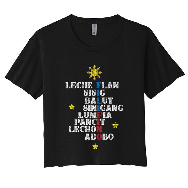 Fun Festive Yummy Filipino Traditional Food Crop Top
