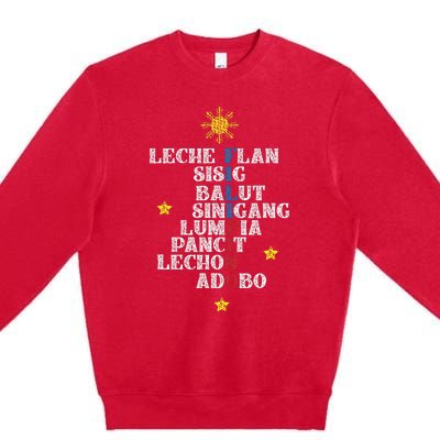 Fun Festive Yummy Filipino Traditional Food Premium Crewneck Sweatshirt