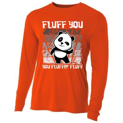 Funny Fluff You You Fluffin' Fluff Panda Bear Cute Animal Cute Gift Cooling Performance Long Sleeve Crew