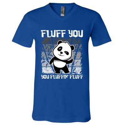 Funny Fluff You You Fluffin' Fluff Panda Bear Cute Animal Cute Gift V-Neck T-Shirt