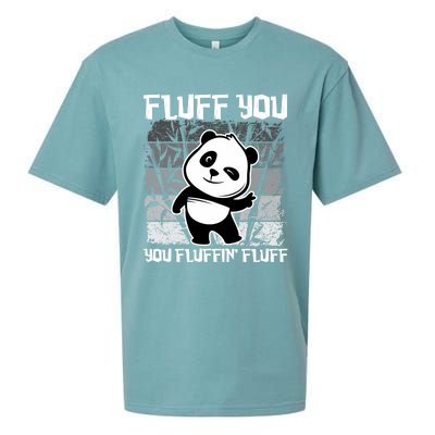 Funny Fluff You You Fluffin' Fluff Panda Bear Cute Animal Cute Gift Sueded Cloud Jersey T-Shirt