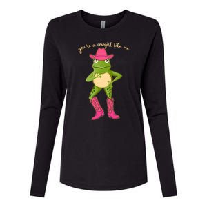 Funny Frog You're A Cowgirl Like Me Womens Cotton Relaxed Long Sleeve T-Shirt