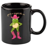 Funny Frog You're A Cowgirl Like Me 11oz C Handle Ceramic Mug