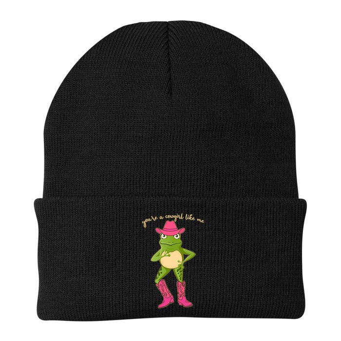 Funny Frog You're A Cowgirl Like Me Beanie