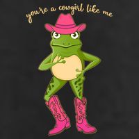 Funny Frog You're A Cowgirl Like Me Beanie