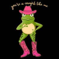 Funny Frog You're A Cowgirl Like Me Bag