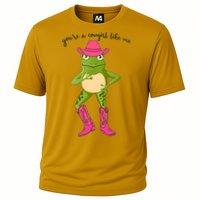 Funny Frog You're A Cowgirl Like Me Cooling Performance Crew T-Shirt