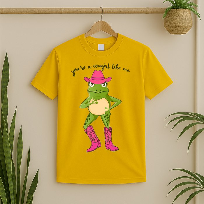 Funny Frog You're A Cowgirl Like Me T-Shirt