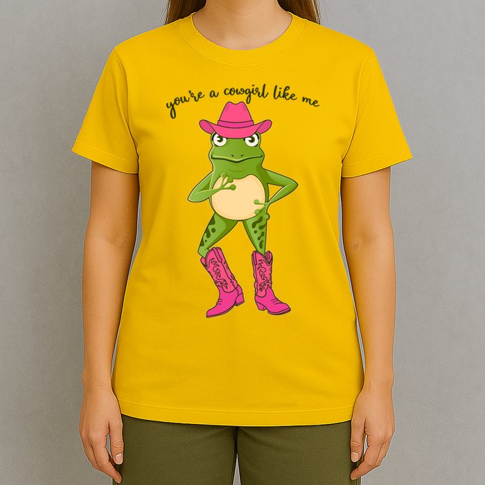 Funny Frog You're A Cowgirl Like Me T-Shirt