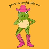 Funny Frog You're A Cowgirl Like Me T-Shirt