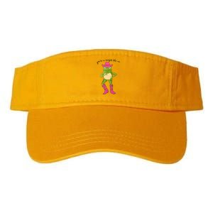 Funny Frog You're A Cowgirl Like Me Valucap Bio-Washed Visor