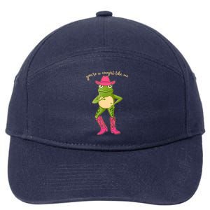 Funny Frog You're A Cowgirl Like Me 7-Panel Snapback Hat