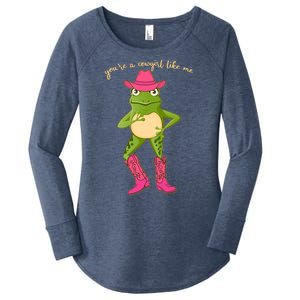 Funny Frog You're A Cowgirl Like Me Women's Perfect Tri Tunic Long Sleeve Shirt