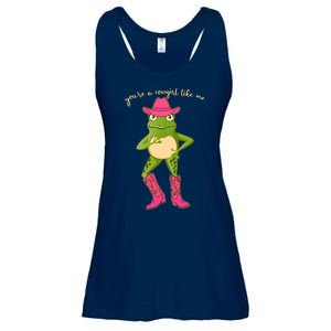 Funny Frog You're A Cowgirl Like Me Ladies Essential Flowy Tank