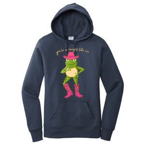 Funny Frog You're A Cowgirl Like Me Women's Pullover Hoodie