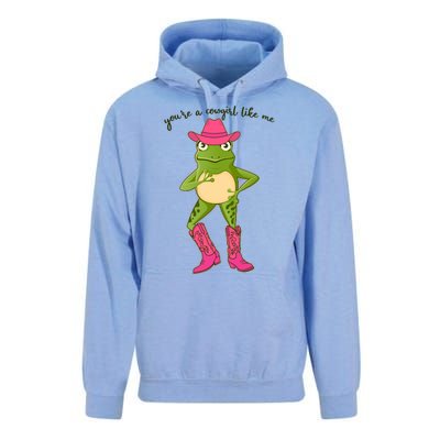 Funny Frog You're A Cowgirl Like Me Unisex Surf Hoodie