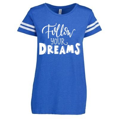 Funny Follow Your Dreams Sleeping Enza Ladies Jersey Football T-Shirt