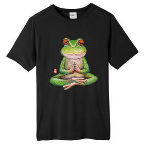 Funny Frog Yoga Meditation Yoga Animal Frogs Lover Gift Great Gift Tall Fusion ChromaSoft Performance T-Shirt