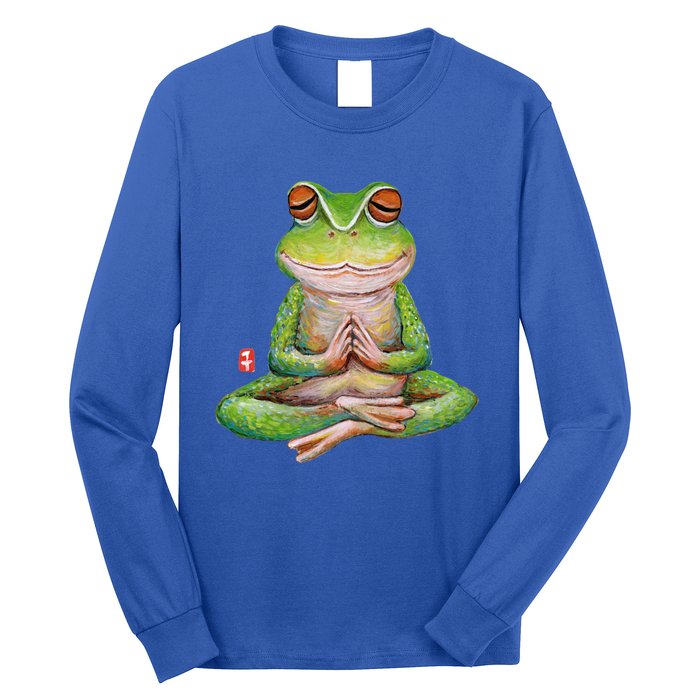 Funny Frog Yoga Meditation Yoga Animal Frogs Lover Gift Great Gift Long Sleeve Shirt