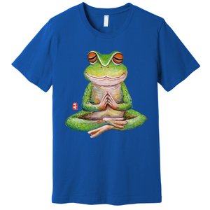 Funny Frog Yoga Meditation Yoga Animal Frogs Lover Gift Great Gift Premium T-Shirt