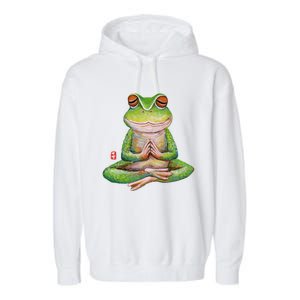 Funny Frog Yoga Meditation Yoga Animal Frogs Lover Gift Great Gift Garment-Dyed Fleece Hoodie