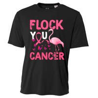 Funny Flock You Flamingo Cancer Breast Cancer Cooling Performance Crew T-Shirt