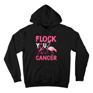 Funny Flock You Flamingo Cancer Breast Cancer Hoodie