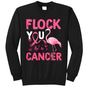 Funny Flock You Flamingo Cancer Breast Cancer Sweatshirt