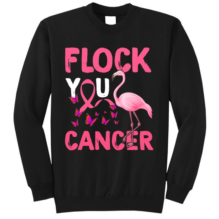 Funny Flock You Flamingo Cancer Breast Cancer Sweatshirt