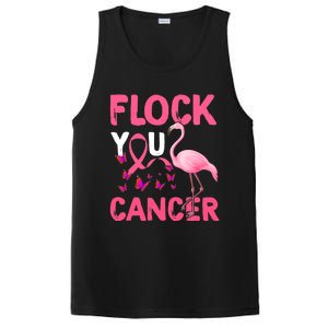 Funny Flock You Flamingo Cancer Breast Cancer PosiCharge Competitor Tank