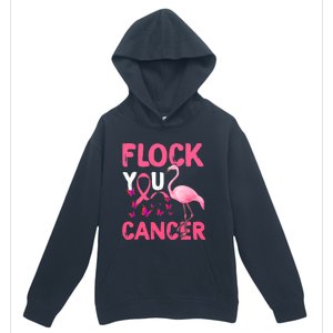 Funny Flock You Flamingo Cancer Breast Cancer Urban Pullover Hoodie