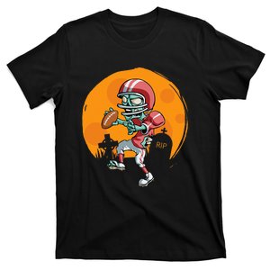 Funny Football Zombie Player Halloween Football Sport Gift T-Shirt