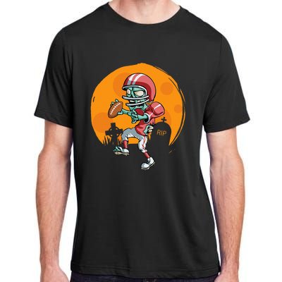 Funny Football Zombie Player Halloween Football Sport Gift Adult ChromaSoft Performance T-Shirt