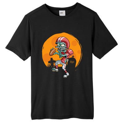 Funny Football Zombie Player Halloween Football Sport Gift Tall Fusion ChromaSoft Performance T-Shirt