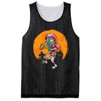 Funny Football Zombie Player Halloween Football Sport Gift Mesh Reversible Basketball Jersey Tank