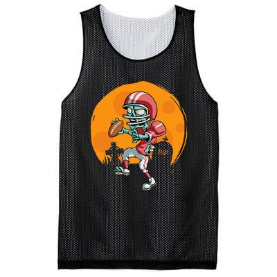 Funny Football Zombie Player Halloween Football Sport Gift Mesh Reversible Basketball Jersey Tank