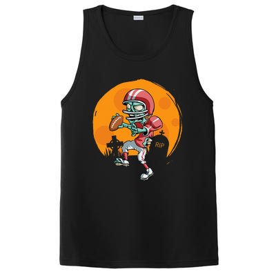 Funny Football Zombie Player Halloween Football Sport Gift PosiCharge Competitor Tank