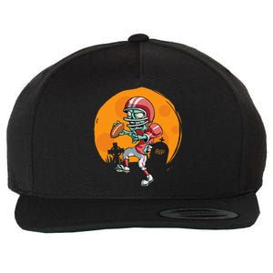 Funny Football Zombie Player Halloween Football Sport Gift Wool Snapback Cap