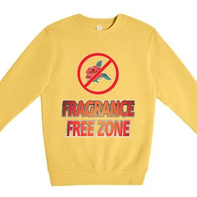 Fragrance Free Zone Chemical Sensitivity Mcs/es Cool Gift Premium Crewneck Sweatshirt