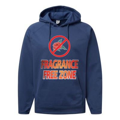 Fragrance Free Zone Chemical Sensitivity Mcs/es Cool Gift Performance Fleece Hoodie