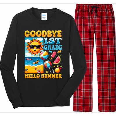 Funny Goodbye 1st Grade Hello Summer Gift Long Sleeve Pajama Set