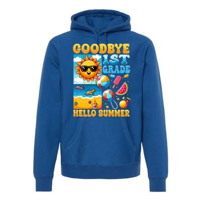 Funny Goodbye 1st Grade Hello Summer Gift Premium Hoodie