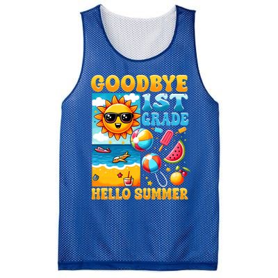 Funny Goodbye 1st Grade Hello Summer Gift Mesh Reversible Basketball Jersey Tank