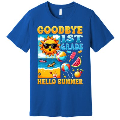 Funny Goodbye 1st Grade Hello Summer Gift Premium T-Shirt