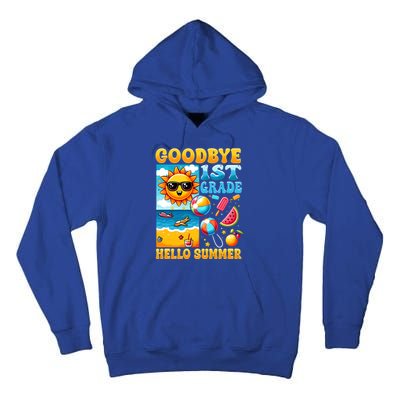 Funny Goodbye 1st Grade Hello Summer Gift Tall Hoodie