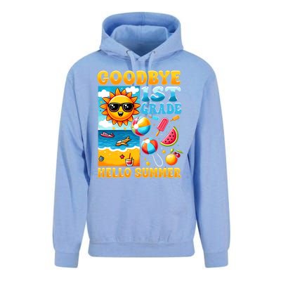 Funny Goodbye 1st Grade Hello Summer Gift Unisex Surf Hoodie