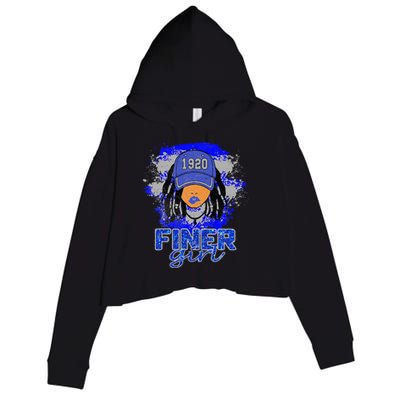 Finer Girl 1920 Sisters Crop Fleece Hoodie