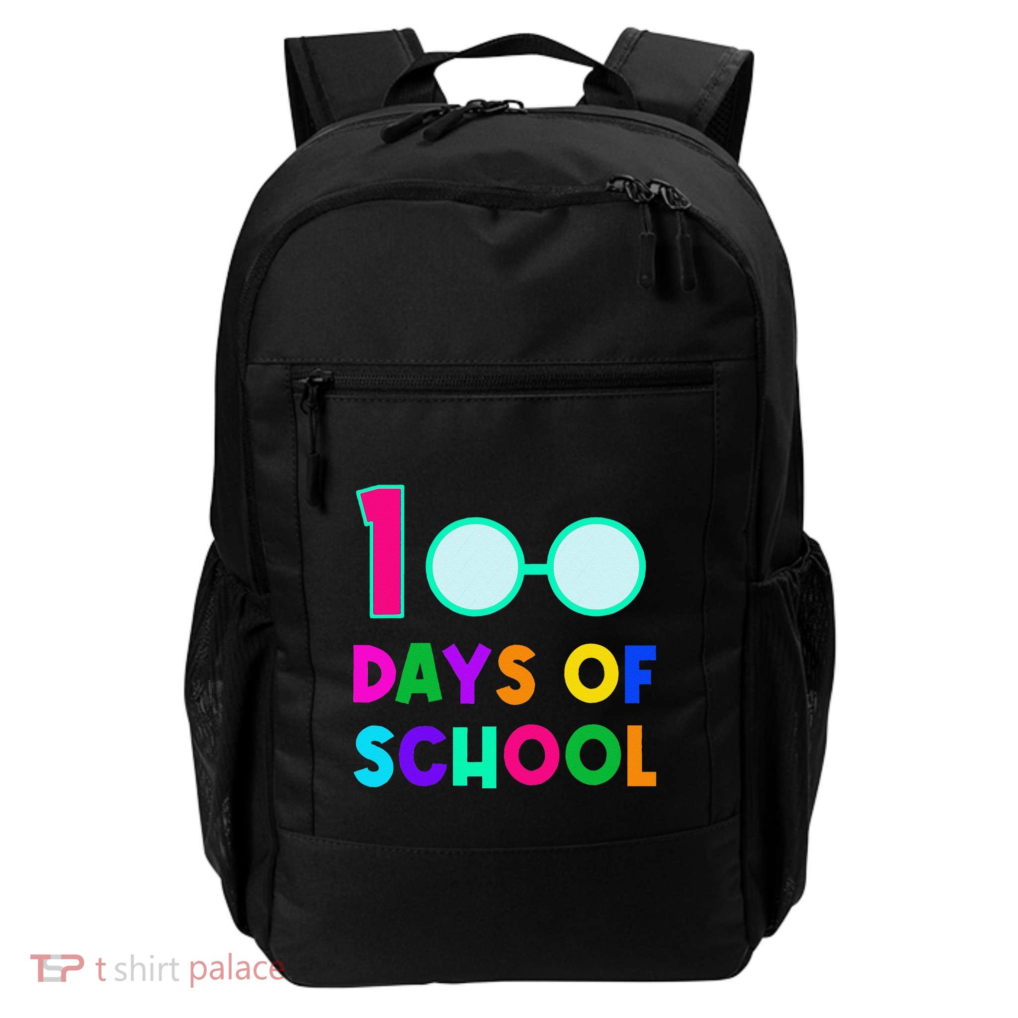 Funny Glasses 100th Days Of School Teacher Student Colorful Daily Commute Backpack